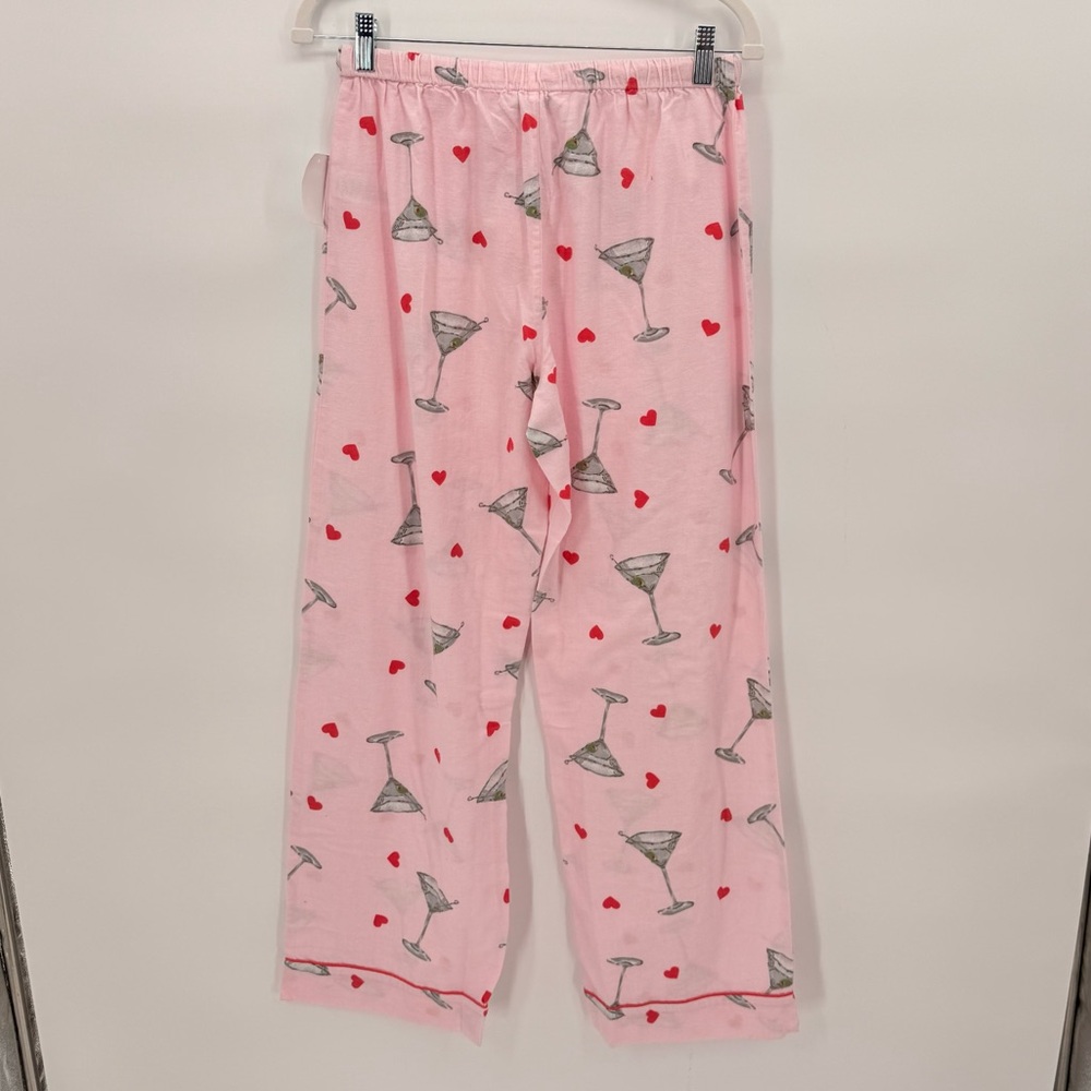 PJ Salvage NWT Martini Print Cotton 2 Piece Pajama Set Wms SizeS Small & Large - Picture 6 of 12
